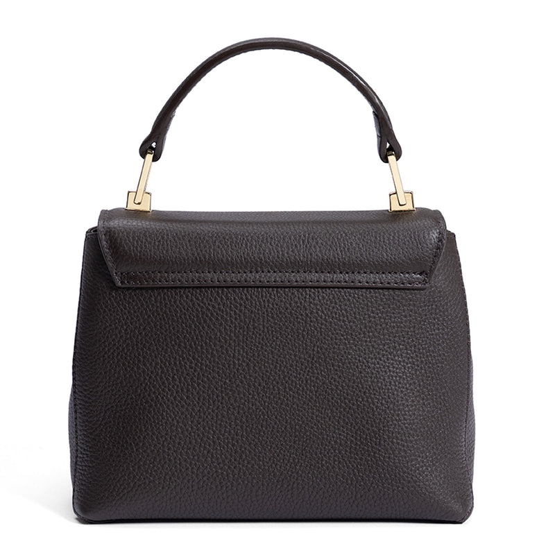 Isabel Bernard Femme Forte Heline Bruine Handtas van Kalfsleer IB21130-zoom-