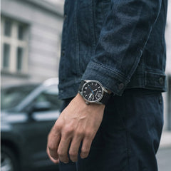 G-STAR Selvedge Black Leather Men's Watch GSW.507.02