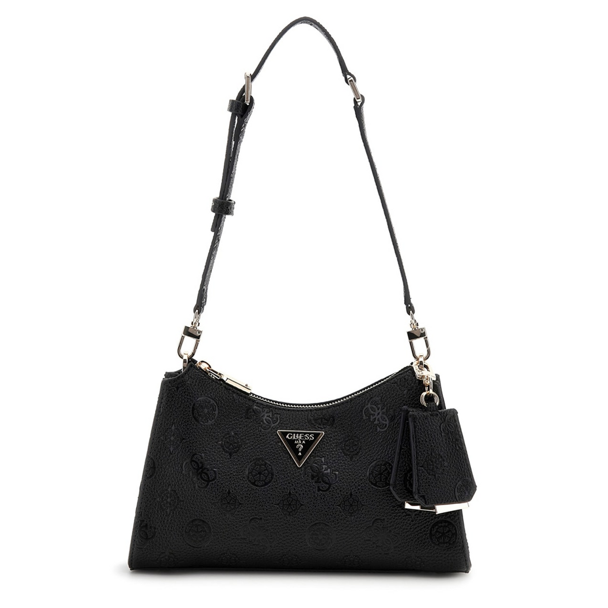 Guess Cresidia Black Logo Top Zip Shoulder Bag HWPD98-88180-BLO