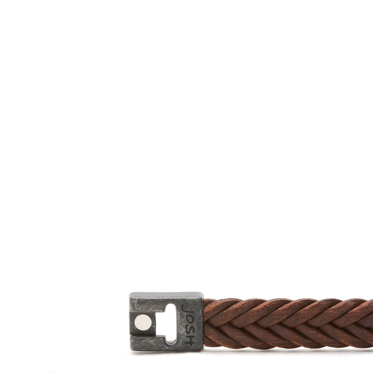Josh Vintage Black-Brown Armband 24832-VB-BROWN-M (Lengte: 21.00 cm)