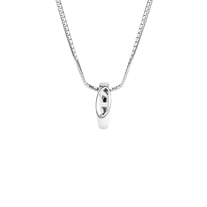 Diesel Oval D Logo Stainless Steel Necklace DX1644040-zoom-