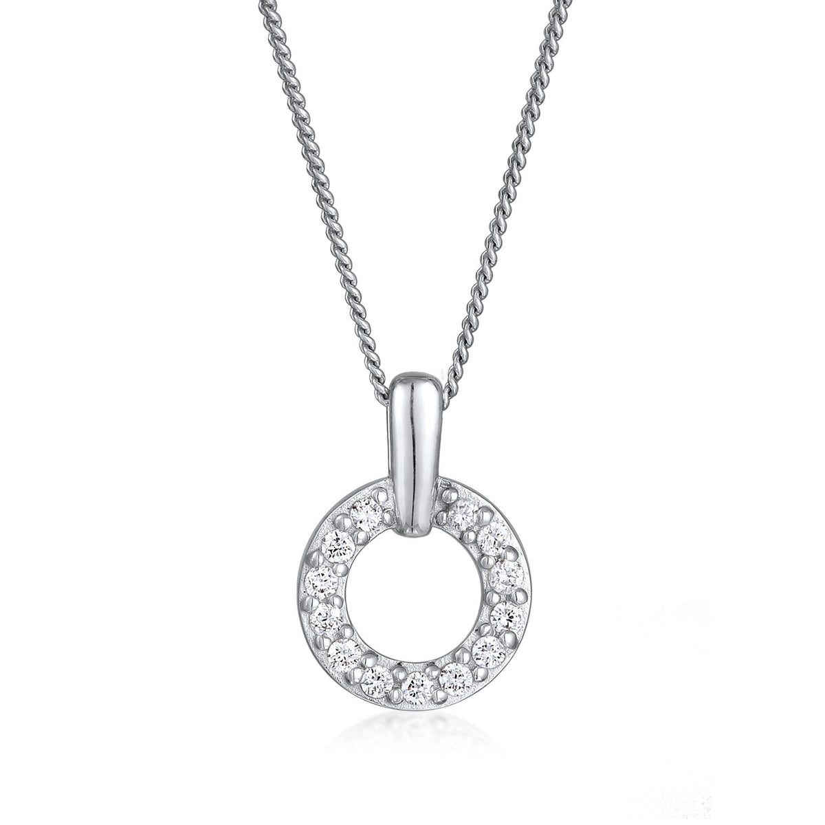 Elli 925 Sterling Silver Necklace with Diamond (0.052 ct) 2004-BF-0008243-001