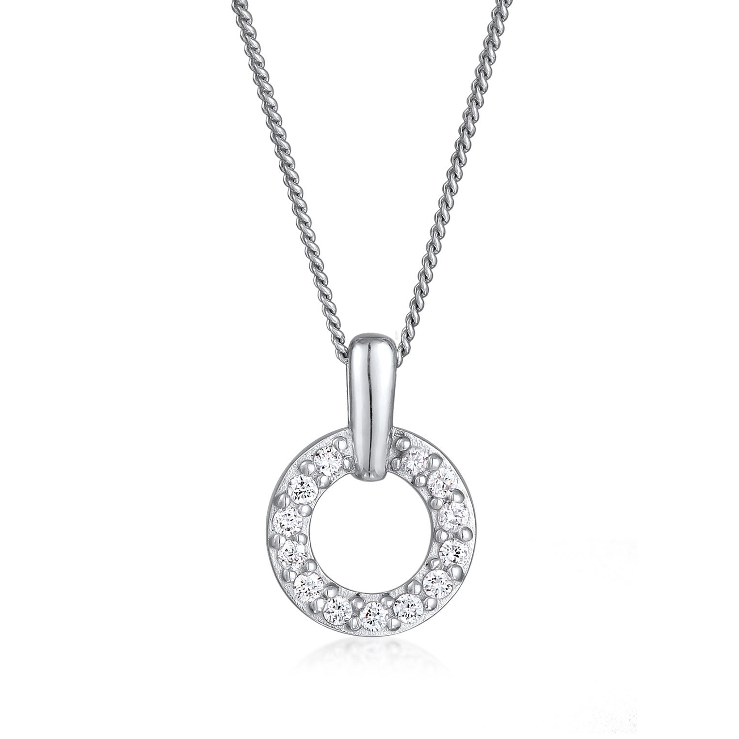 Elli 925 Sterling Silver Necklace with Diamond (0.052 ct) 2004-BF-0008243-001