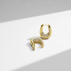 Sif Jakobs Gold Plated Borsa Grande Earrings SJ-E2621-CZ-YG