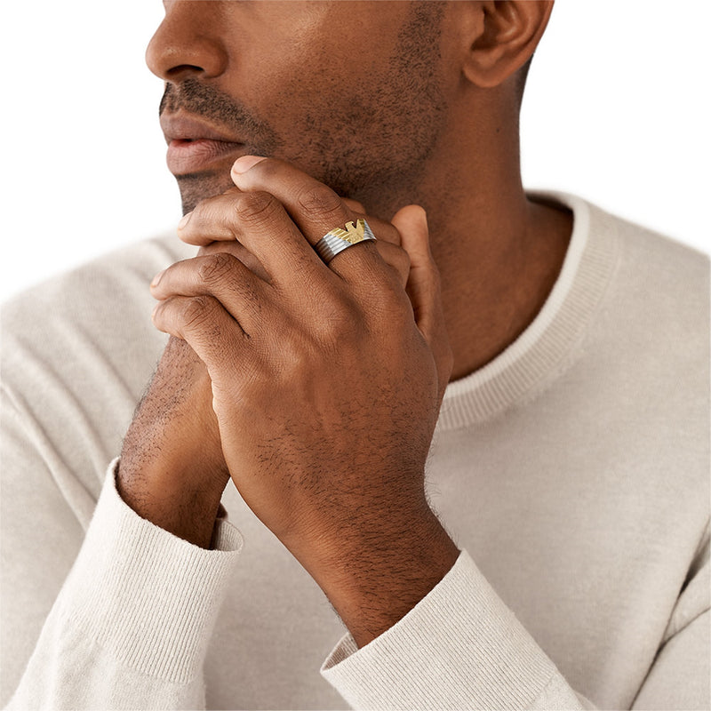 Emporio Armani Eagle Logo Silver-coloured Ring EGS3076040-9-zoom-