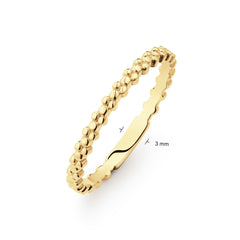 Jackie Gold Caviar 14 Karat Gold Ring 585 JKR25.526-52