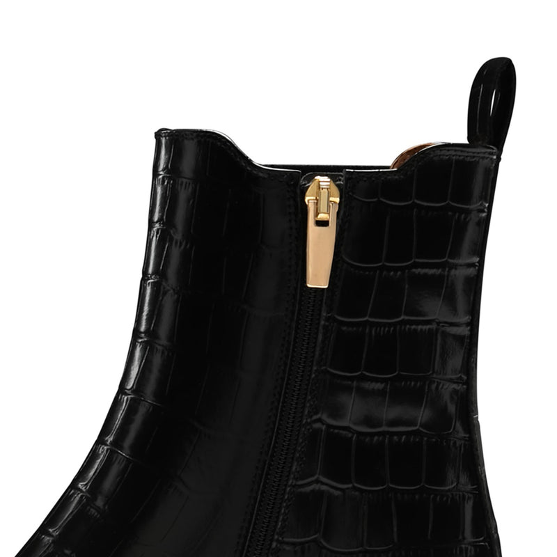 Isabel Bernard Vendôme Amandine croco black calfskin leather boots IB53010-201-36-zoom-