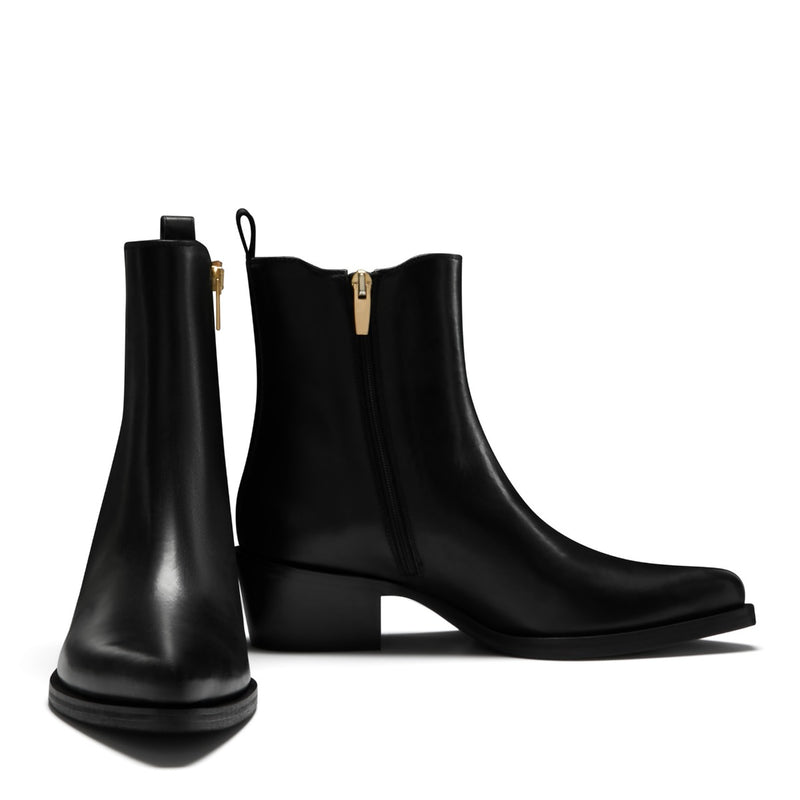 Isabel Bernard Vendôme AHerenine Zwarte Kalfsleren boots IB53010-001-38-zoom-