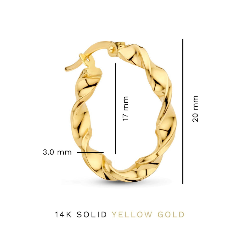 Isabel Bernard Cadeau d'Isabel 14 karaat gouden oorbellenset IB90176-zoom-
