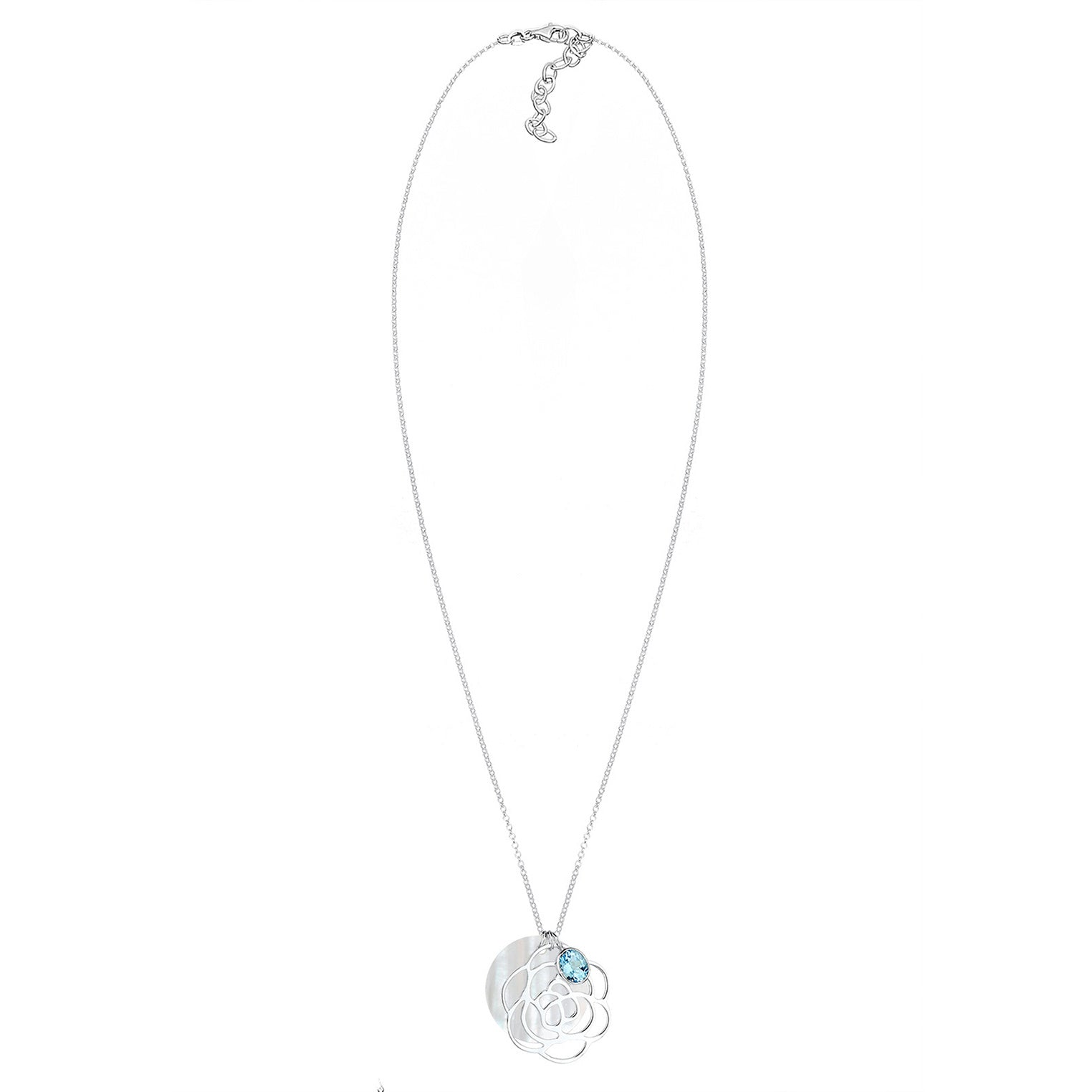 Elli 925 Sterling Silver Pearl Necklace with Pearl 2004-BF-0007994-001