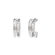 Guess 4G Light Silver Earrings JUBE05236JWRHT-U