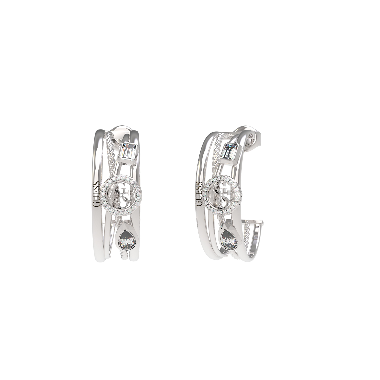 Guess 4G Light Silver Earrings JUBE05236JWRHT-U