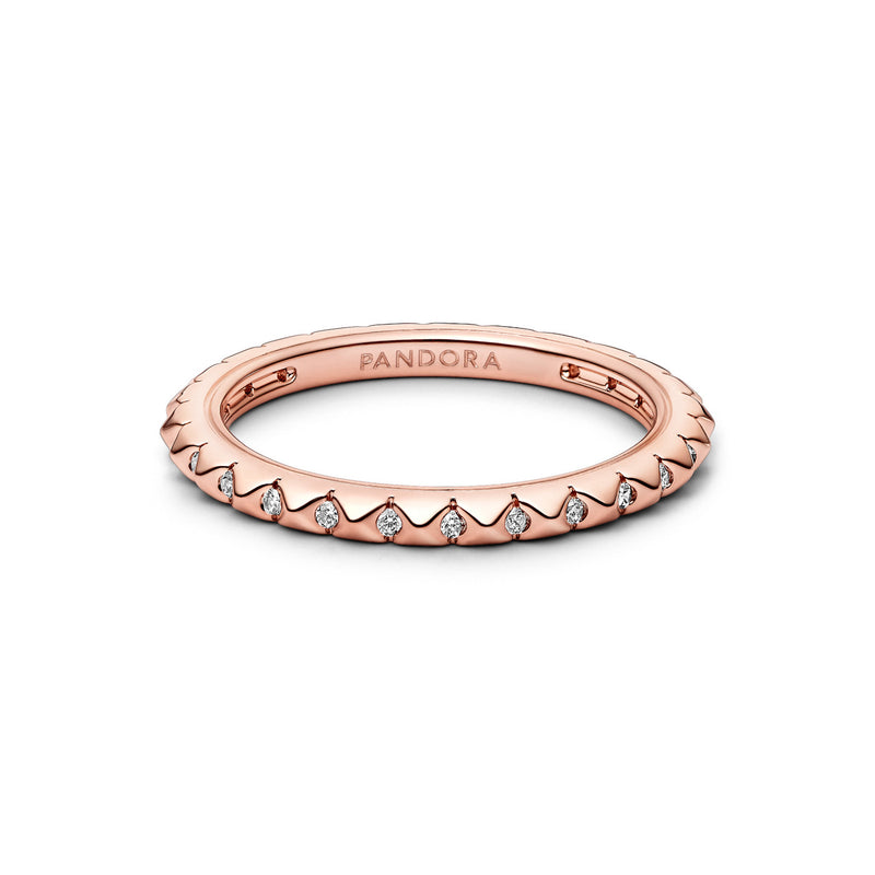 Pandora Me Pyramids Ring 182800C01-56 Met 14 Karaat Roségouden Plating-zoom-