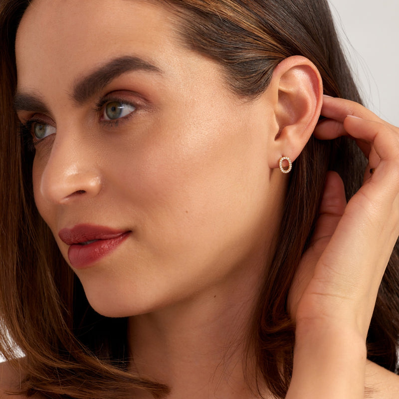 Parte Di Me Bibbiena Poppi Clara 925 Sterling Zilveren Gold Plated Oorknoppen PDM36196-zoom-