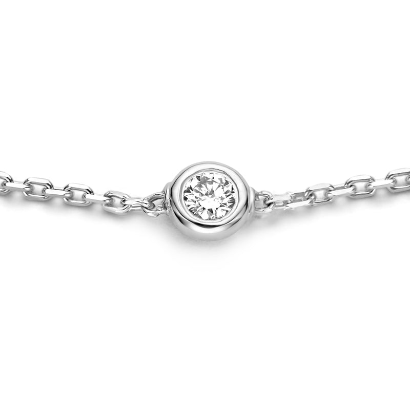 Isabel Bernard De la Paix Alfie 14 karaat witgouden armband | diamant 0.05 ct | IBD320004-zoom-