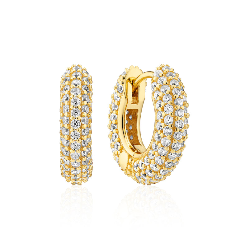Sif Jakobs Carrara Piccolo Gold Plated Earrings SJ-E2473-CZ-YG-zoom-