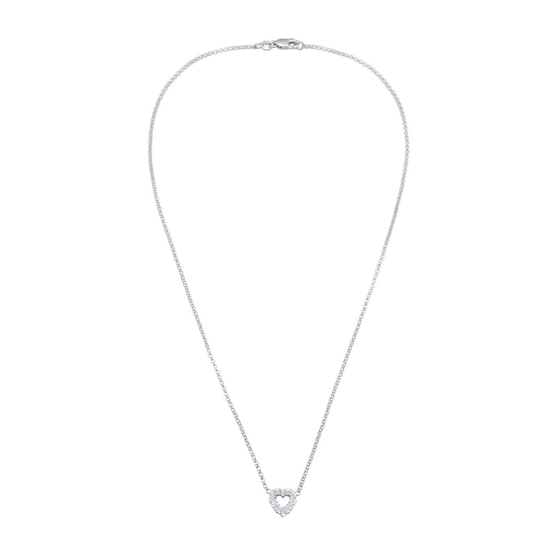 Elli 925 Sterling Silver Necklace with Lab grown diamond (0.18 ct) 2004-BF-0007600-001-zoom-