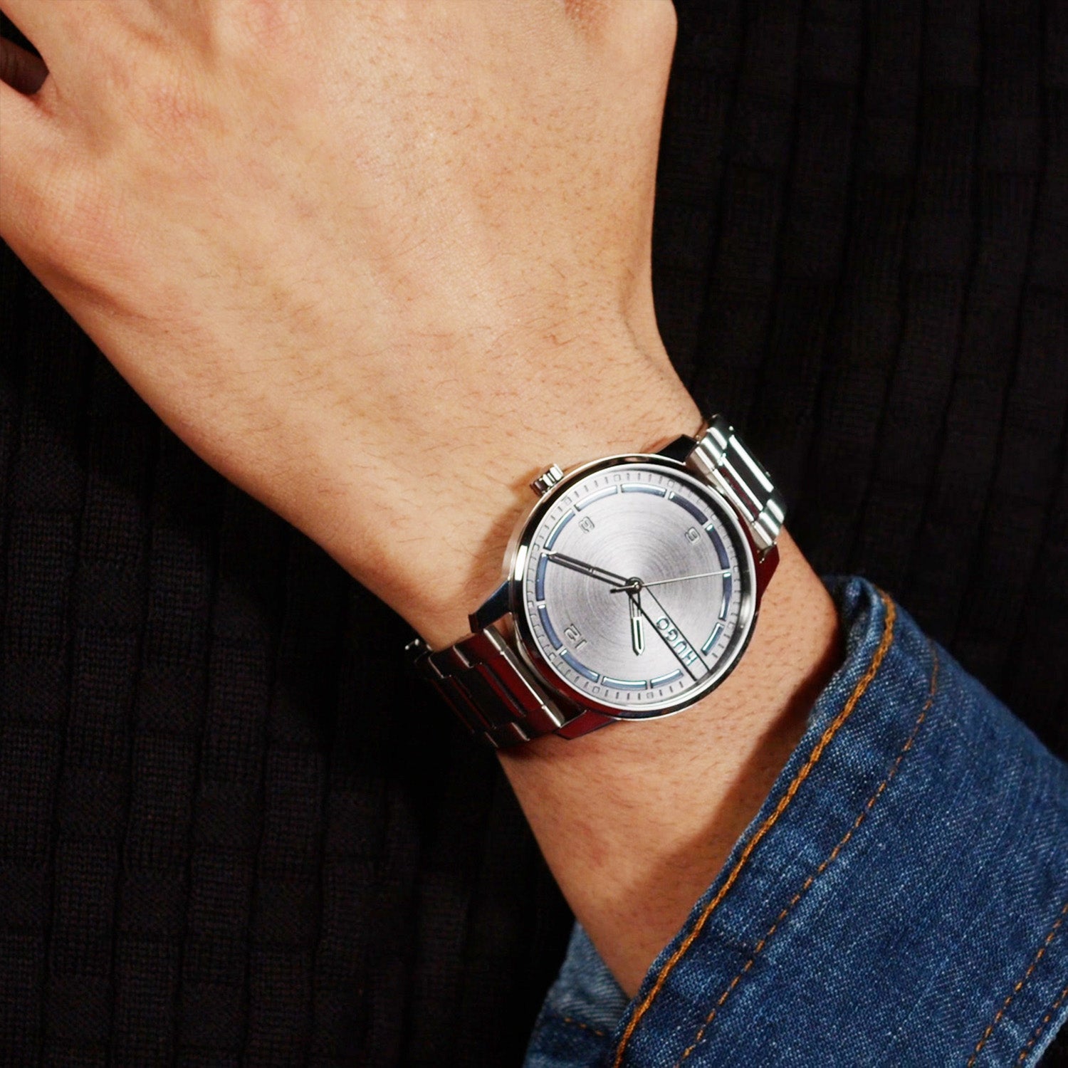 Hugo Boss HUGO #STAMP Zwart Heren Horloge 2002-HU1530364