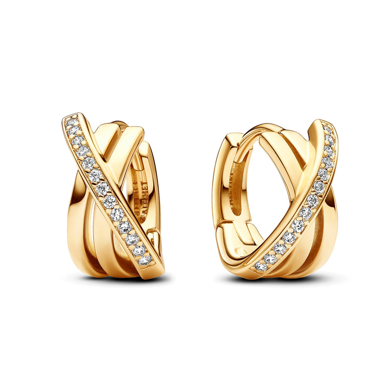 Pandora Signature Earstudwith14 Carat Gold Plating 263150C01-zoom-