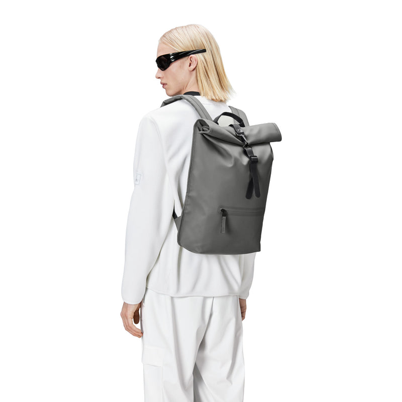 Rains Grey Rolltop Backpack R13320-13-zoom-