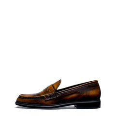 Isabel Bernard Vendôme Blandine cognac spazzolato leather loafers IB51015-636-35