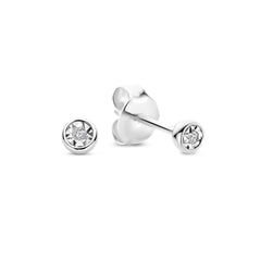 Isabel Bernard De La Paix Inaya 14 Carat Whitegold Ear Studs | diamond 0.02 ct | IBD360023