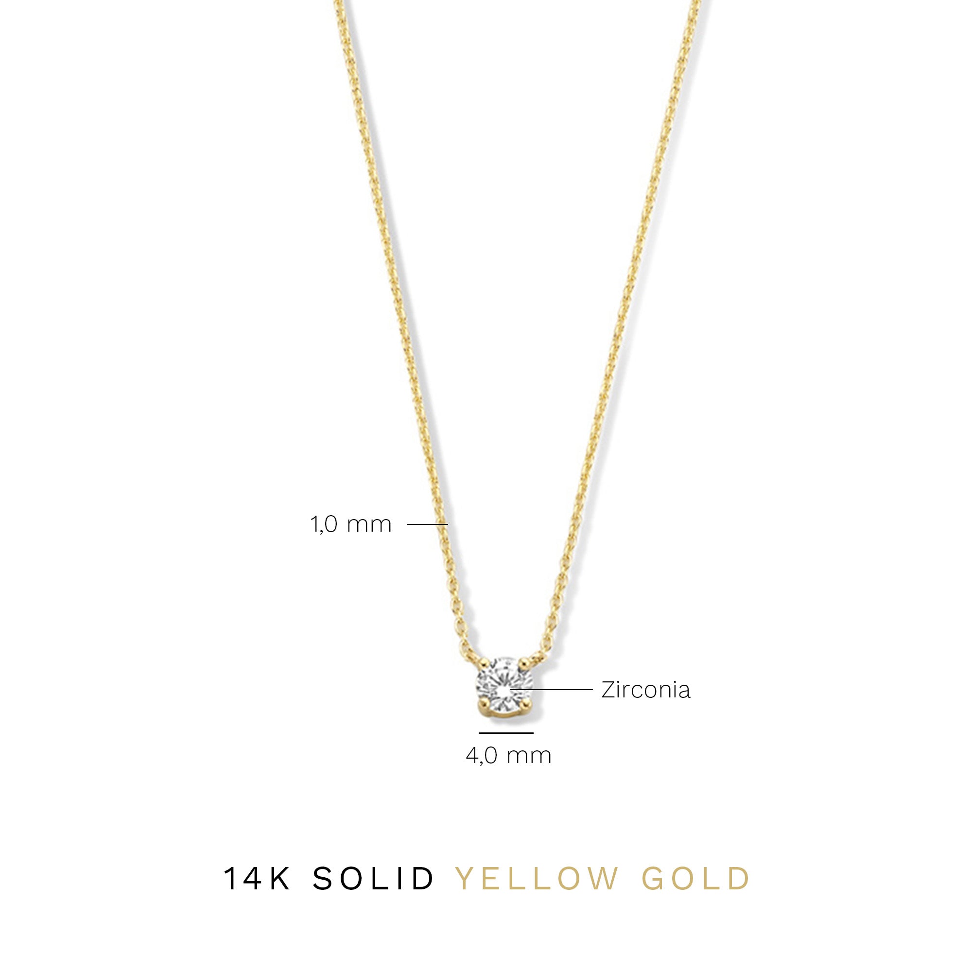 Isabel Bernard Le Marais Garance 14 Carat Golden Necklace IB340136 (Length: 42.00 cm)