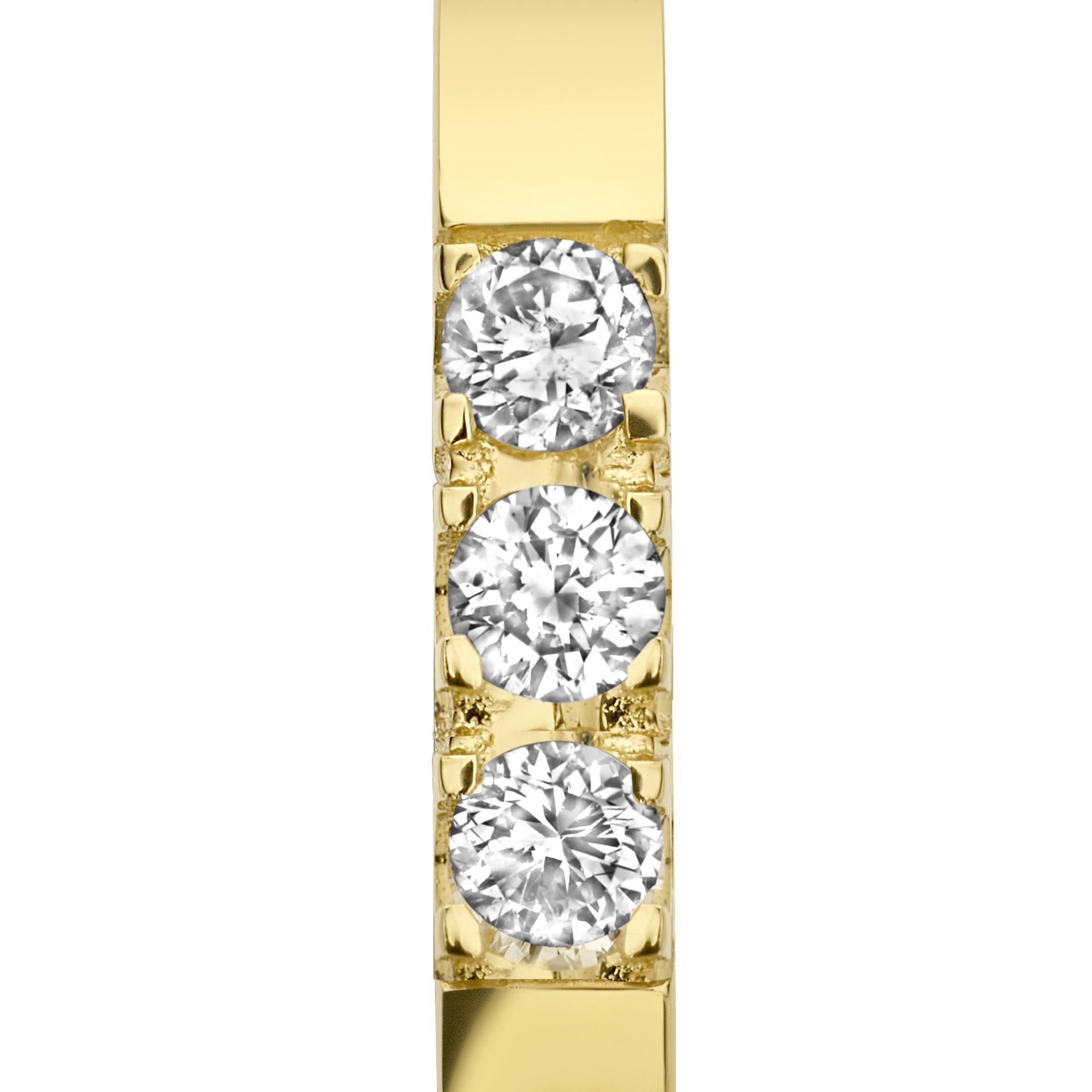 Isabel Bernard De la Paix Madeline 14 Carat Golden Hoop Earrings | diamond 0.15 ct | IBD360018
