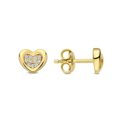 Beloro Jewels Regalo d'Amore 9 karat gold earring set with heart BO90051
