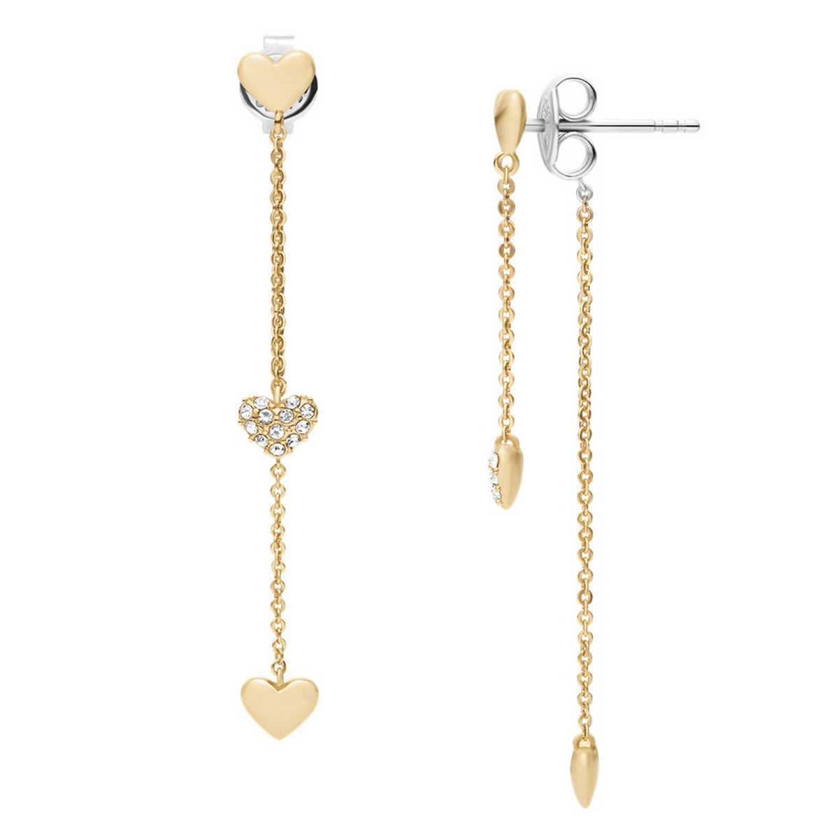 Fossil Sutton Brass Women's Earrings JA7300710