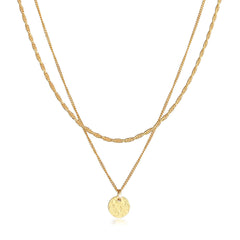 Elli 925 Sterling Silver Layered Link Chain Necklace 2004-BF-0008187-001