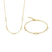 Beloro Jewels Regalo d'Amore 9 karaat gouden ketting en armband cadeauset BO90030
