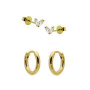 Karma 925 Sterling Silver Gold-coloured The Fave Earparty EPV21GP