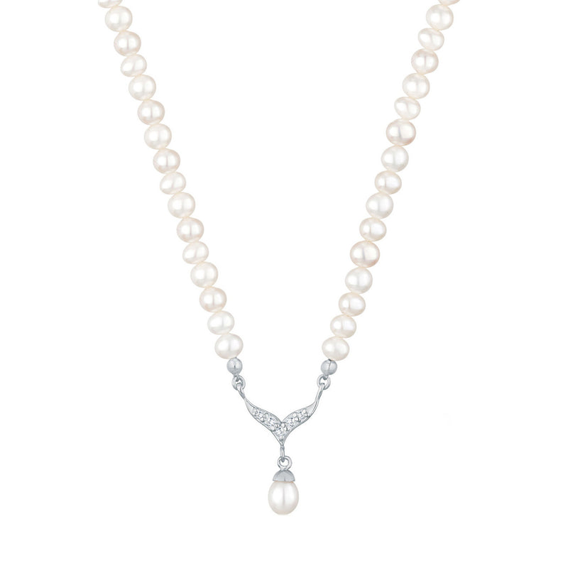 Elli 925 Sterling Silver Pearl Necklace with Zirconia 2004-BF-0008239-001-zoom-