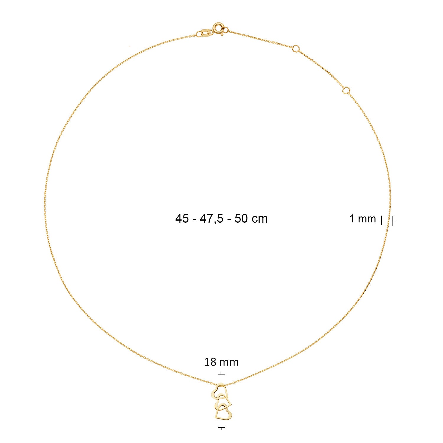 Jackie Gold Moving Love 14 Karat Gold Necklace JKN25.550