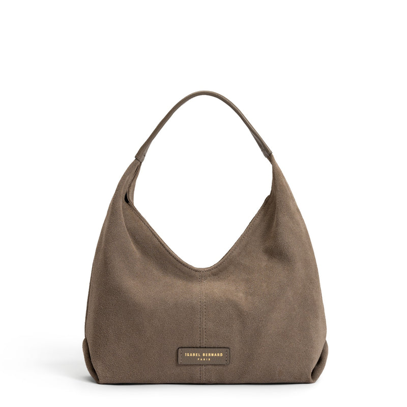 Isabel Bernard Honoré Grace mini taupe suède handtas IB21132-178-zoom-