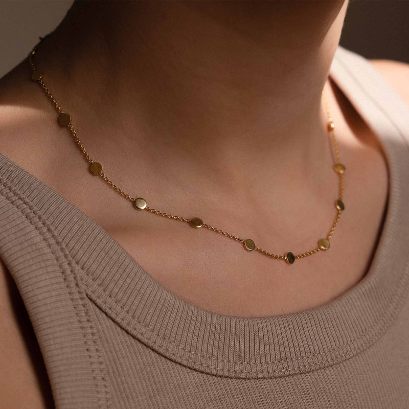 Violet Hamden Luna 925 Sterling Zilveren Gold Plated Choker met Munten VH15001-zoom-