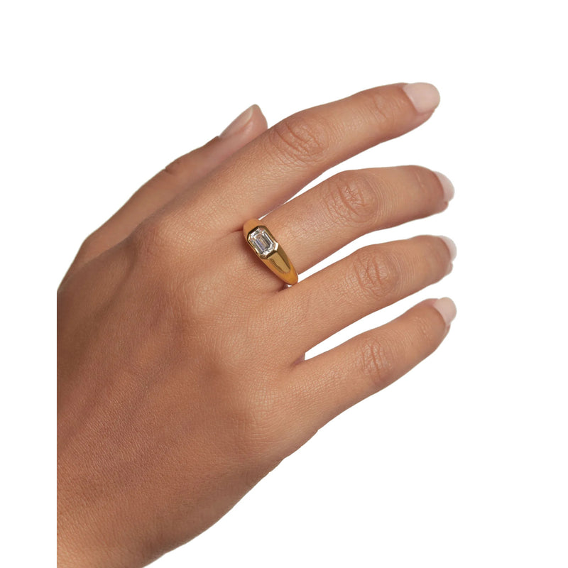 P D Paola The New Essentials 925 Sterling Silver Ring AN01-985-10with18K Gold Plating-zoom-