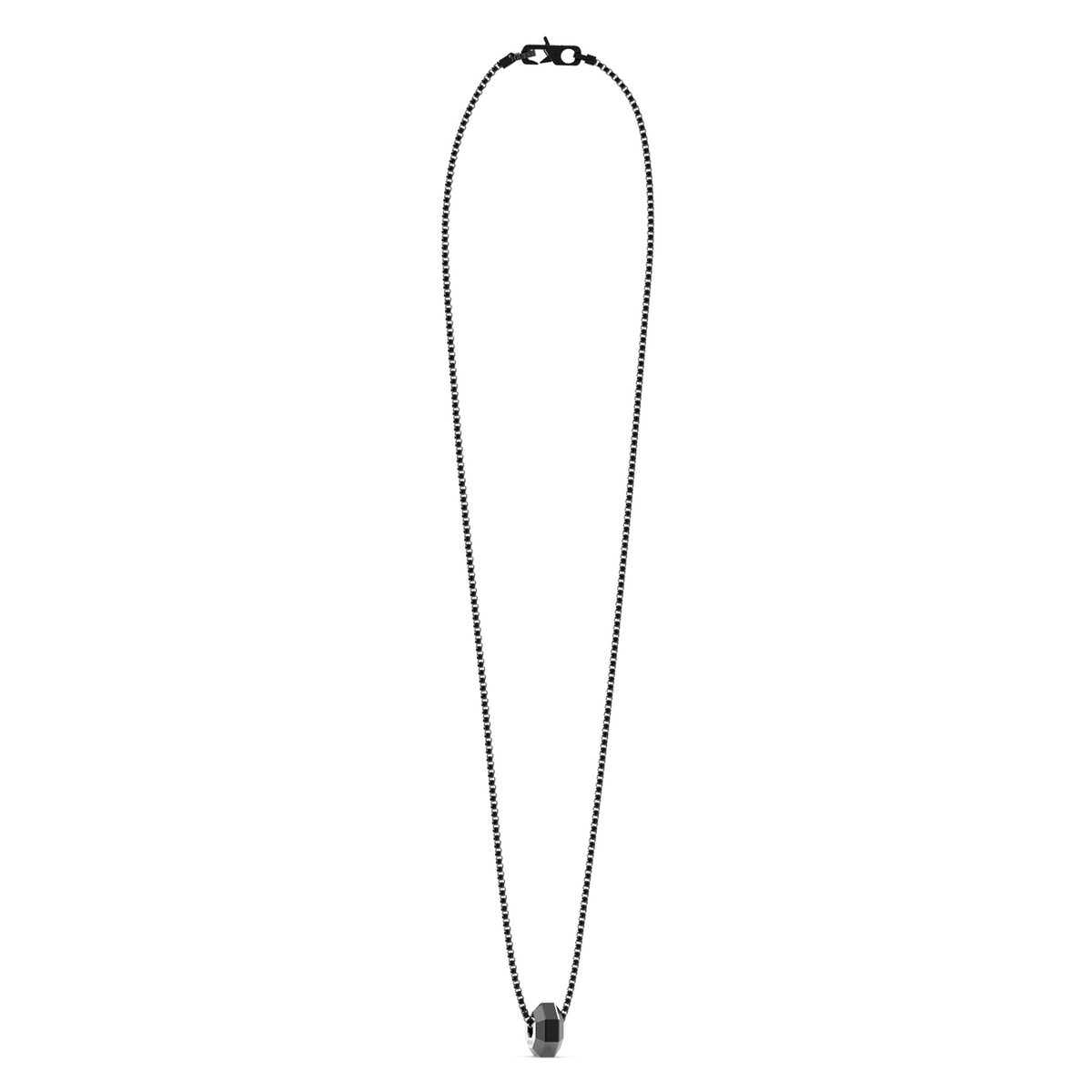 Guess Exagon Black Necklace JUMN05092JWBKT-U