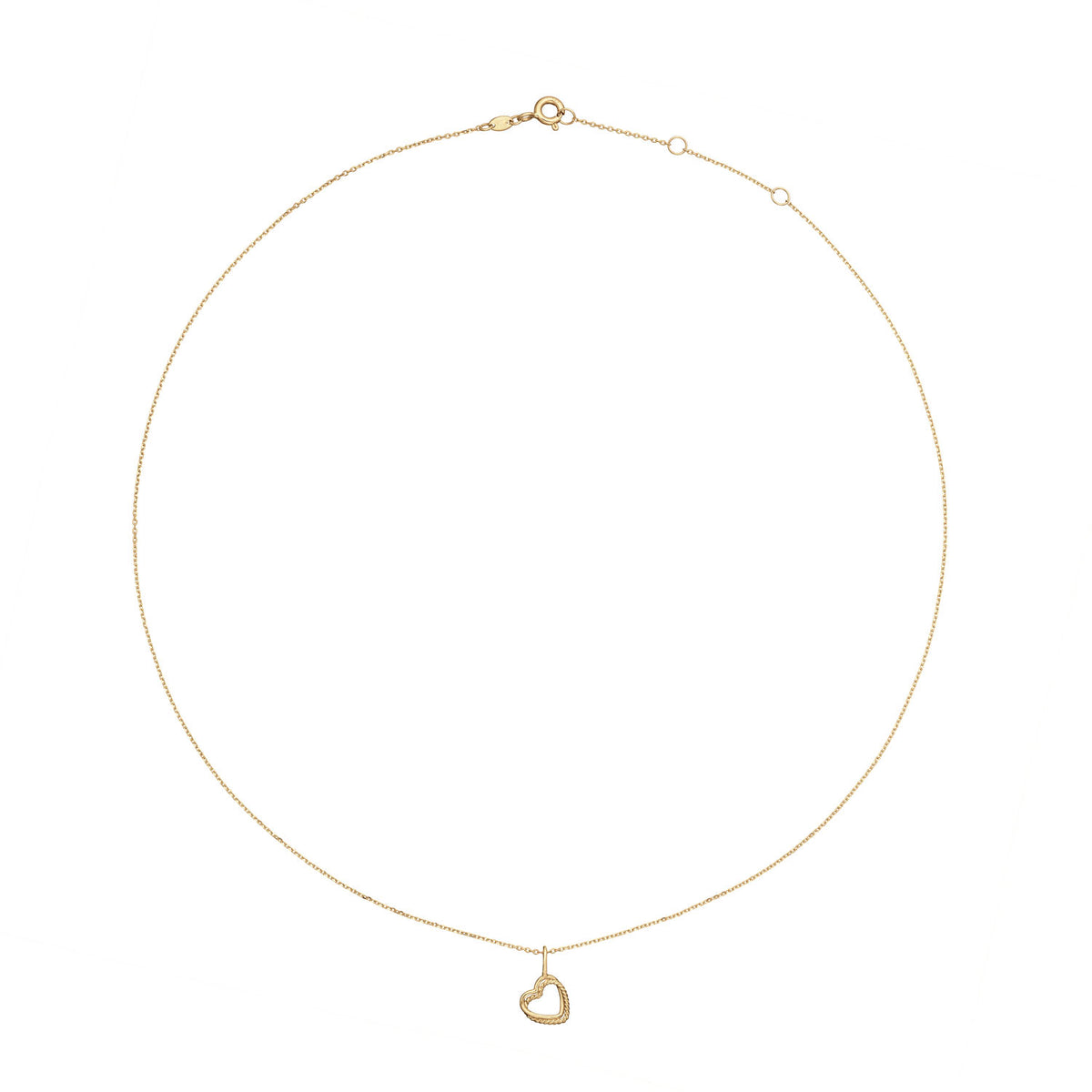 Jackie Gold Twisted Heart 14 Karat Gold Necklace JKN25.442