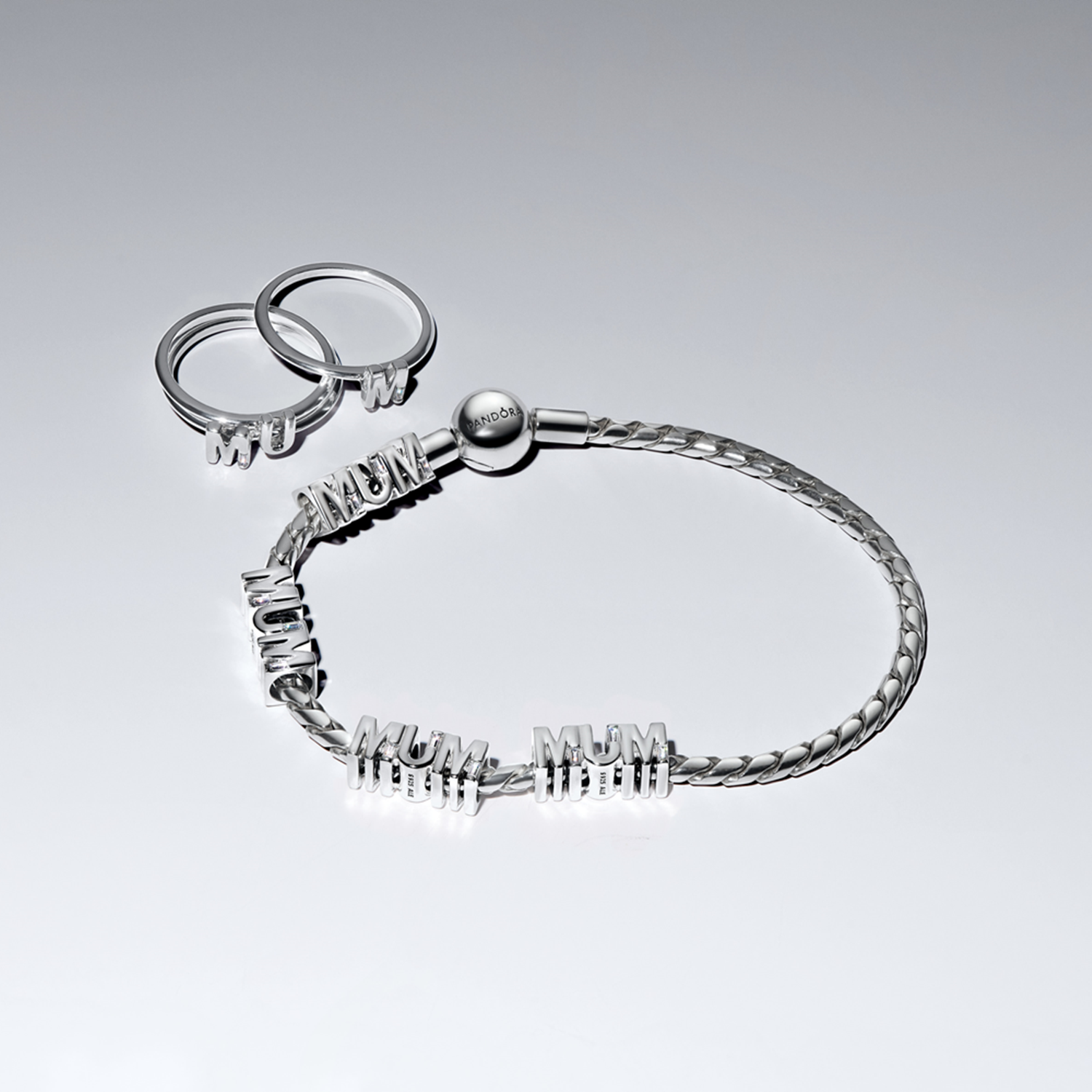 Pandora Moments MUM Letters Splittable Ring 194458C01