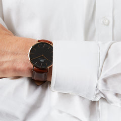 Daniel Wellington Classic Black St. Mawes Brown Watch DW00100124