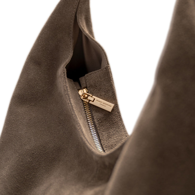 Isabel Bernard Honoré Grace taupe suède schoudertas IB25093-178-zoom-