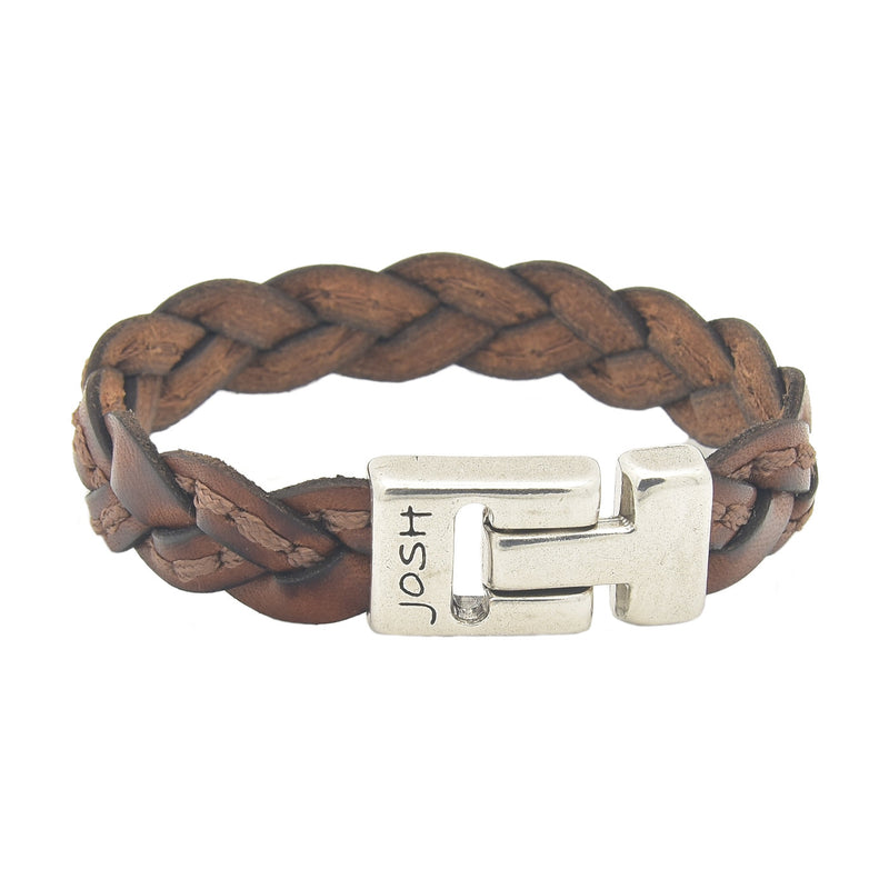 Josh Cognac Leather Bracelet 24303-bra-S/Cognac/L-zoom-
