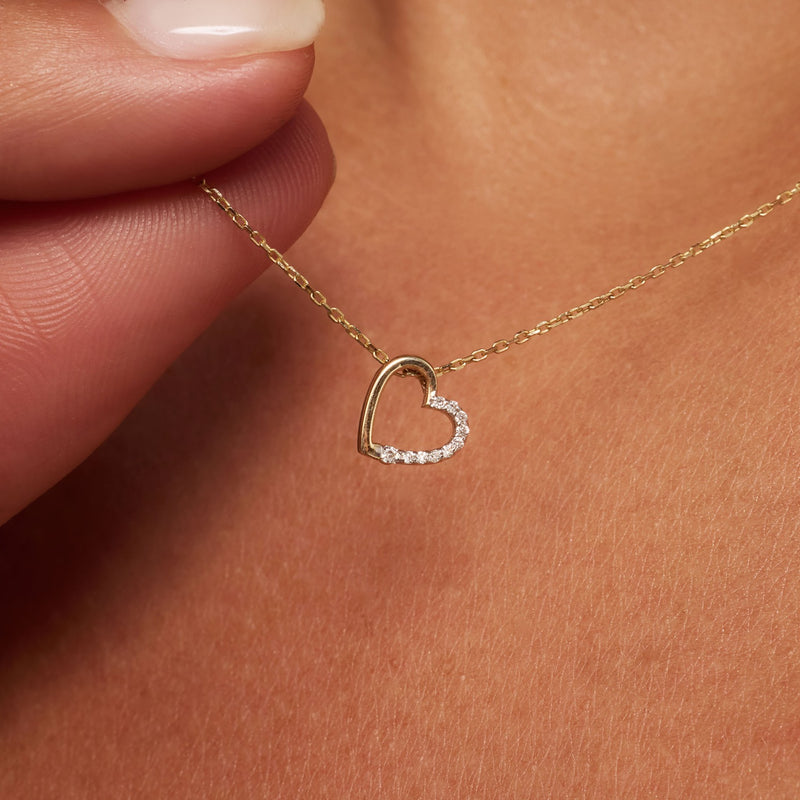 Isabel Bernard De la Paix Léna 14 karaat gouden ketting met diamant 0.03 ct IBD350029-zoom-