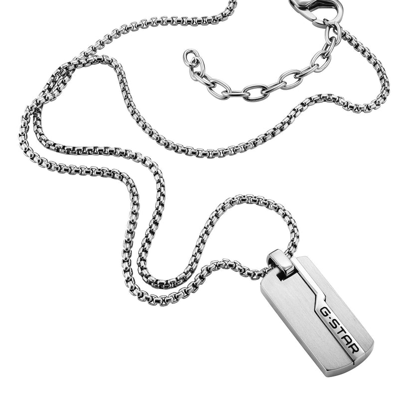 G-STAR Unistrial Zilveren Box Chain Ketting GSJ.112.01-zoom-