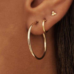 Isabel Bernard Le Marais Cerise 14 Carat Golden Hoop Earrings IB360169