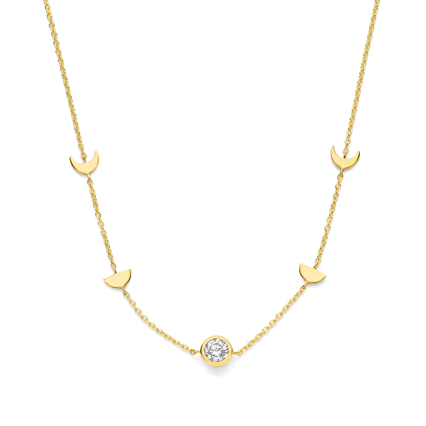 Violet Hamden Luna 925 Sterling Silver Gold Plated Necklace VH340044