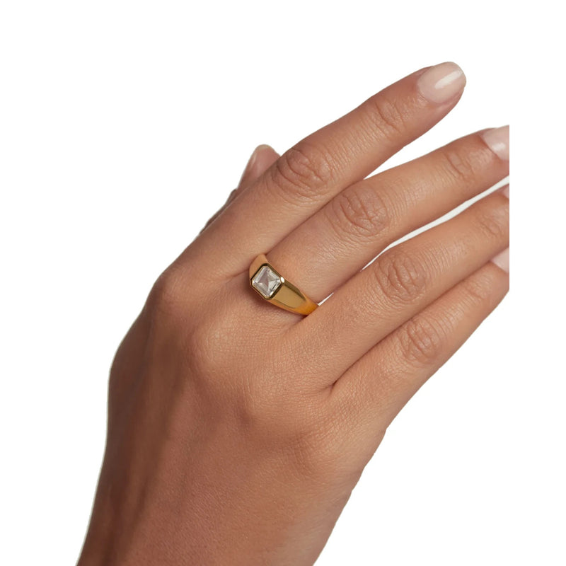 P D Paola The New Essentials 925 Sterling Silver Ring AN01-984-10 Gold Plated-zoom-