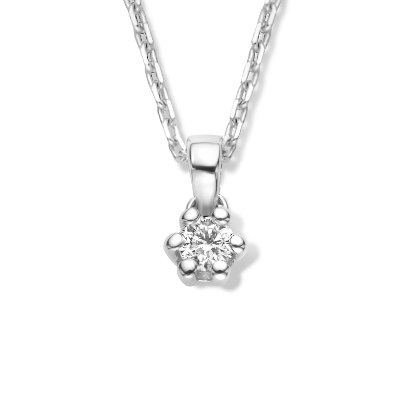 Isabel Bernard De la Paix Emily 14 karaat witgouden collier | diamant 0.05 ct | IBD350014-zoom-